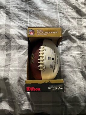 Wilson Autograph Football (The duke)- White and Brown